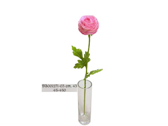 Ranuncolo rosa 43cm ds001271