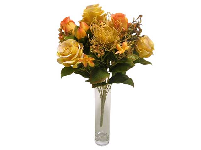 Mazzo rose x13 arancio da000283