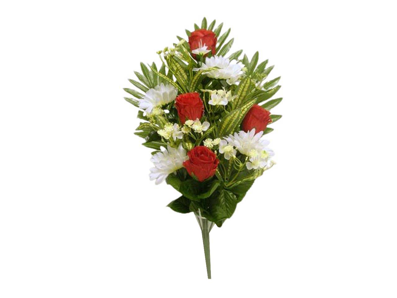 Mazzo rose e gerbera x 14 rosso