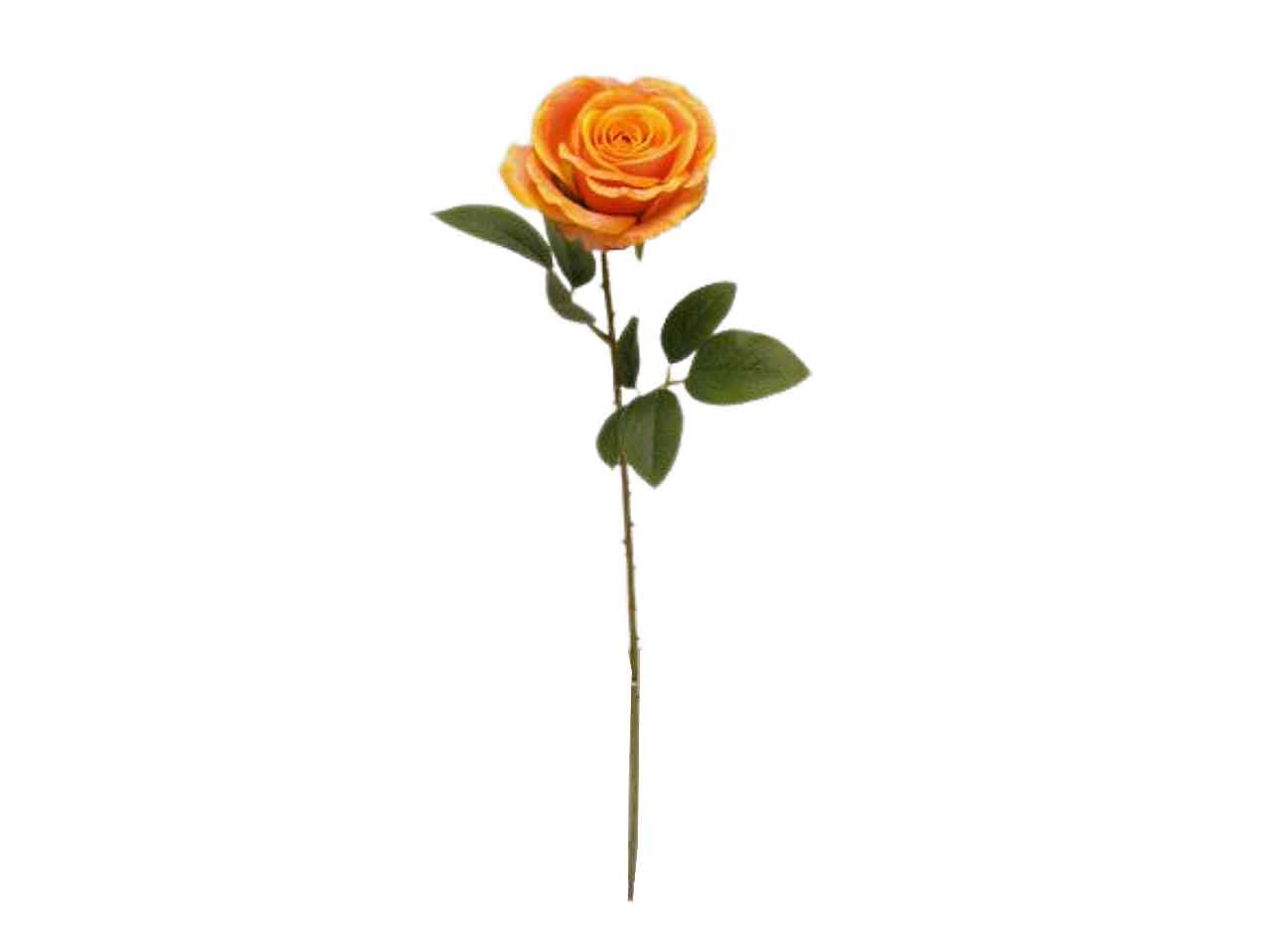 Rosa singola 65cm arancio ds002039