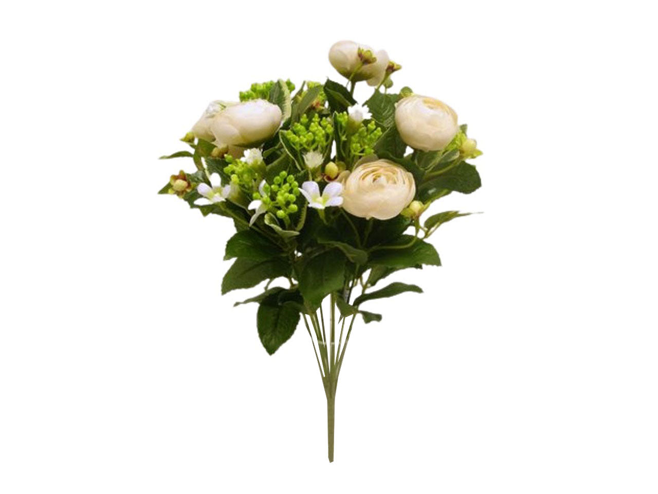 Mazzo di ranuncolo x 13 colore crema 43cm
