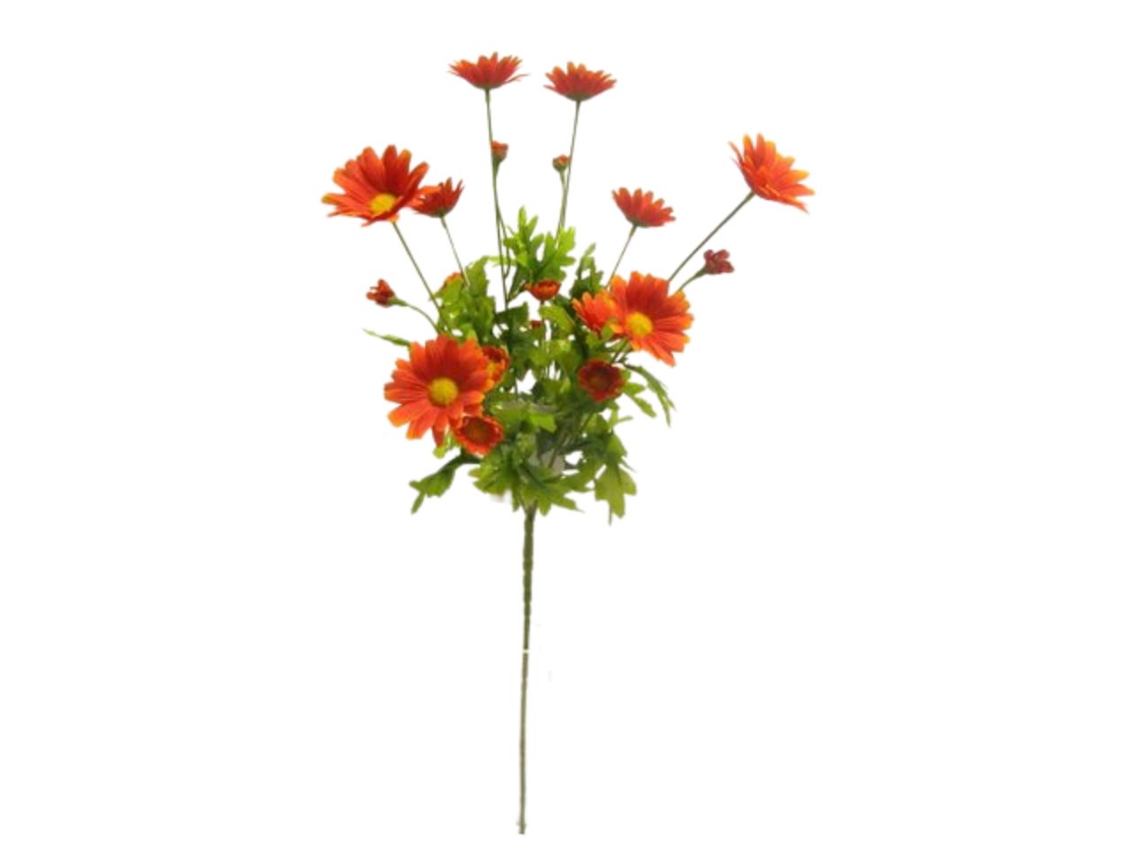 Margherita spruzzata x 4 colore arancione 65cm