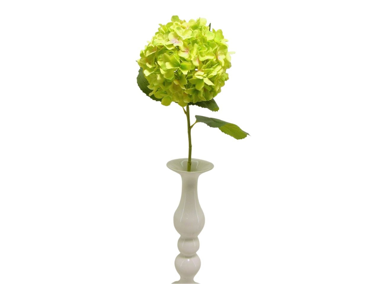 Ortensia singola spruzzata misura 82,5cm colore verde