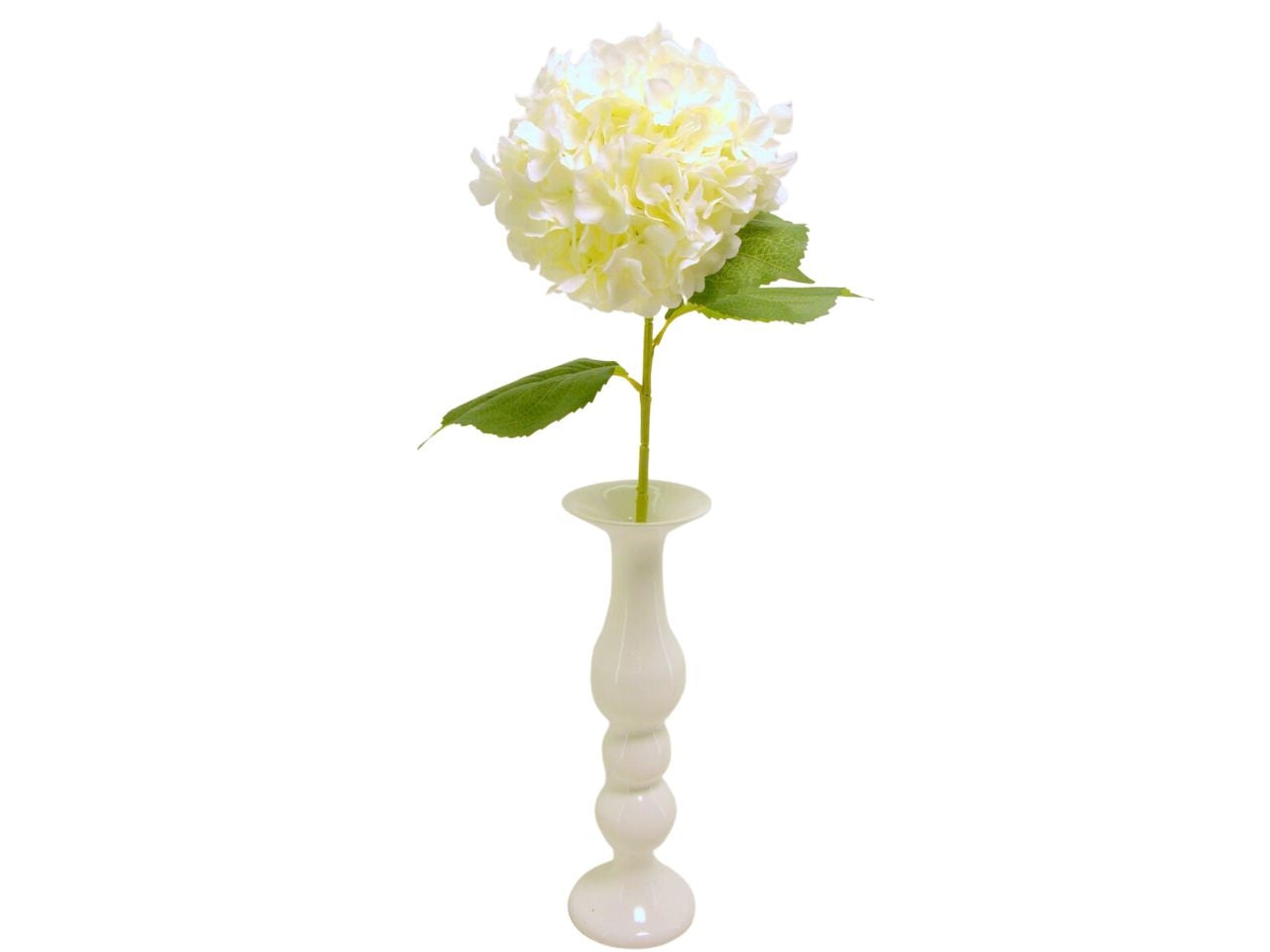 Ortensia singola spruzzata misura 82,5cm colore crema