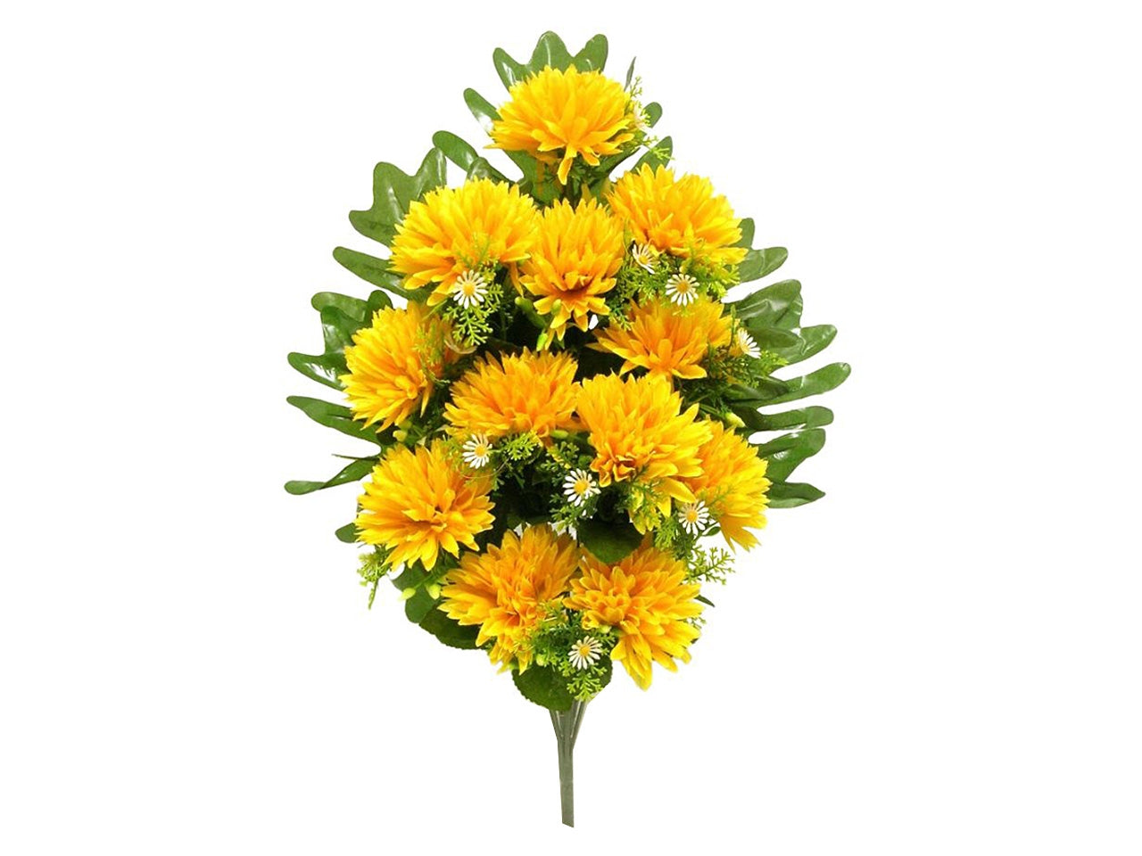 Mazzo di peonie x 7 misura 45cm colore giallo