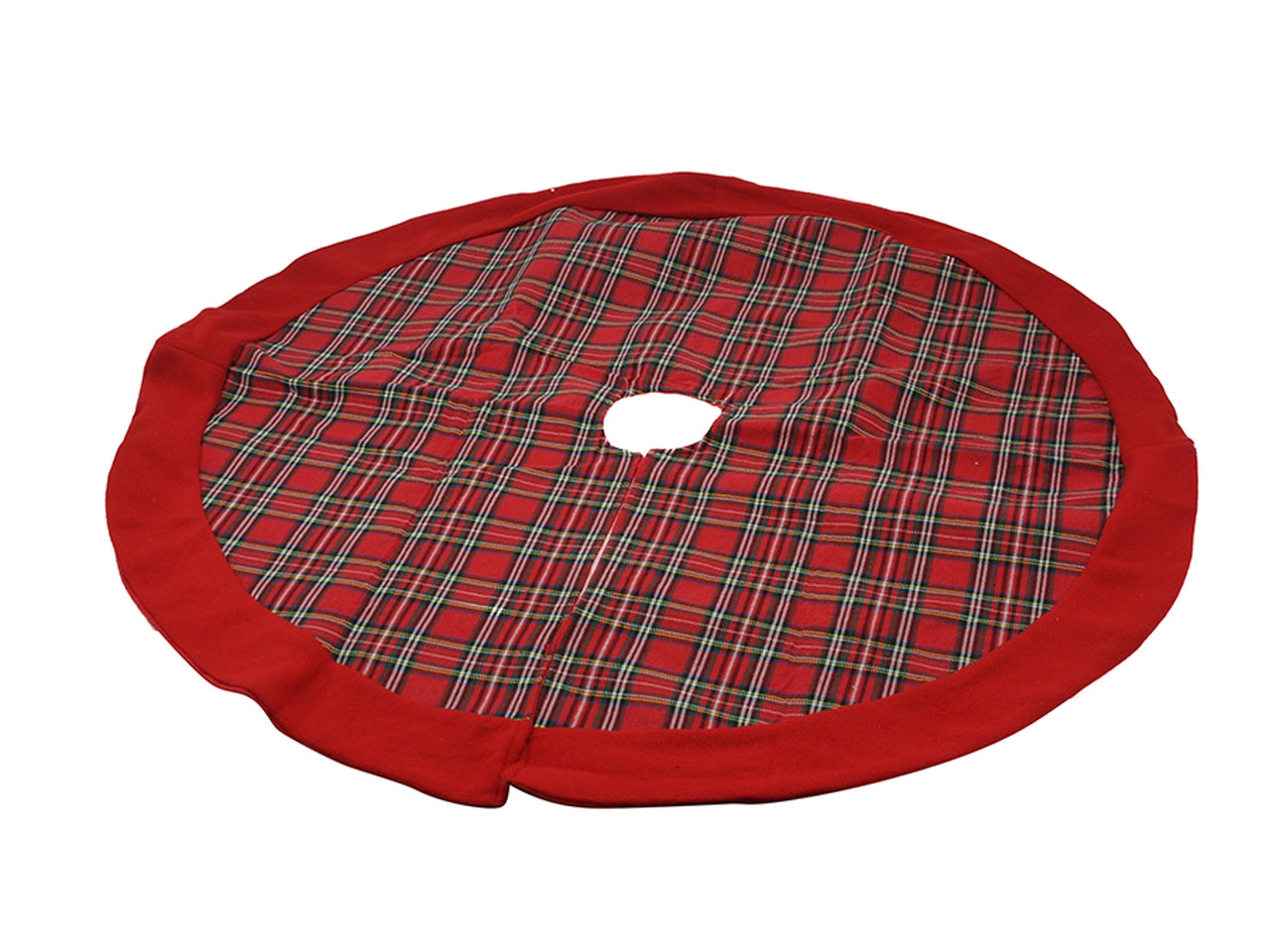 Copribase per albero di natale scozzese d.100cm rosso