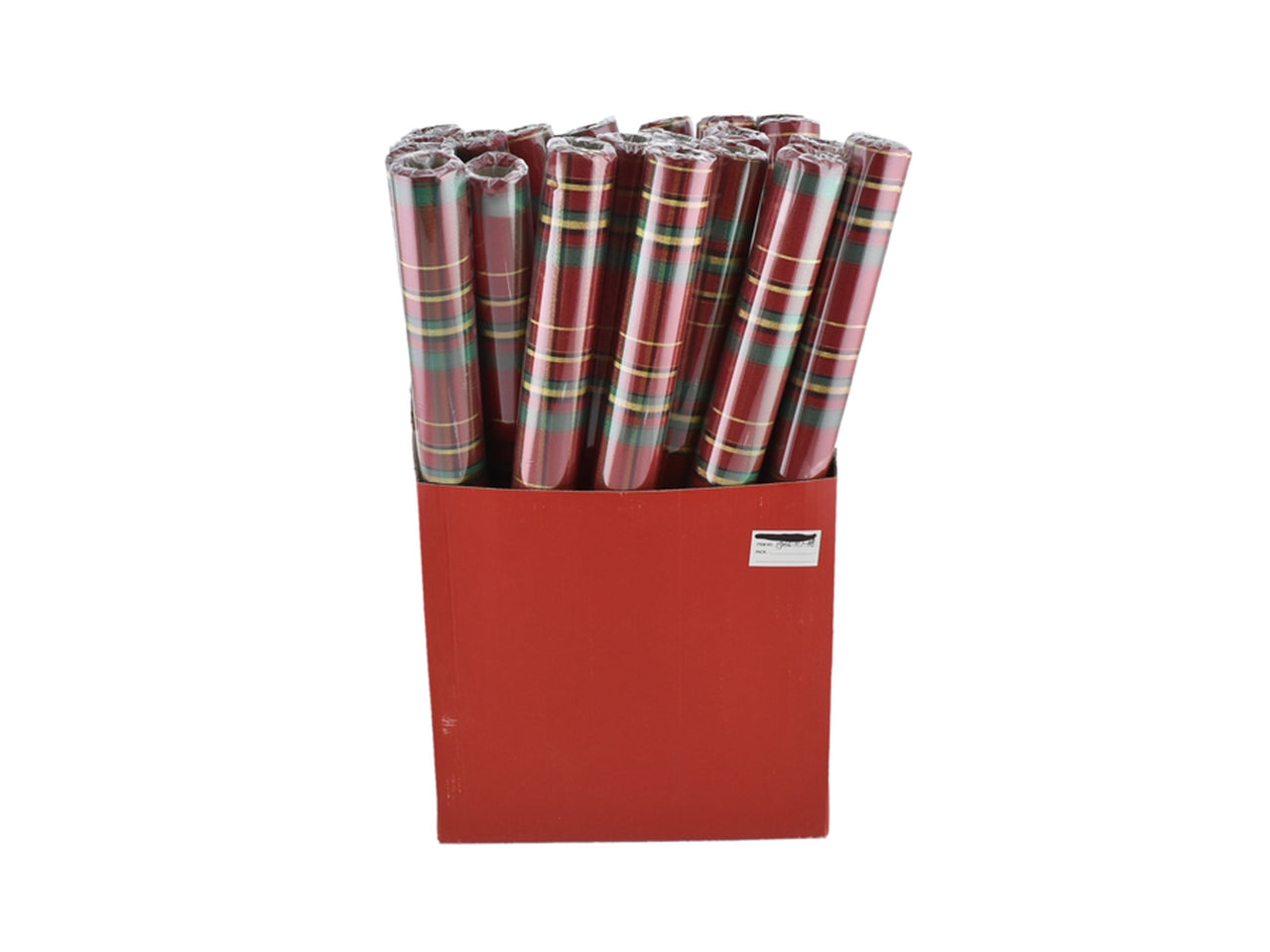 Rotolo carta regalo natalizio 48cmx2,7m rosso/verde