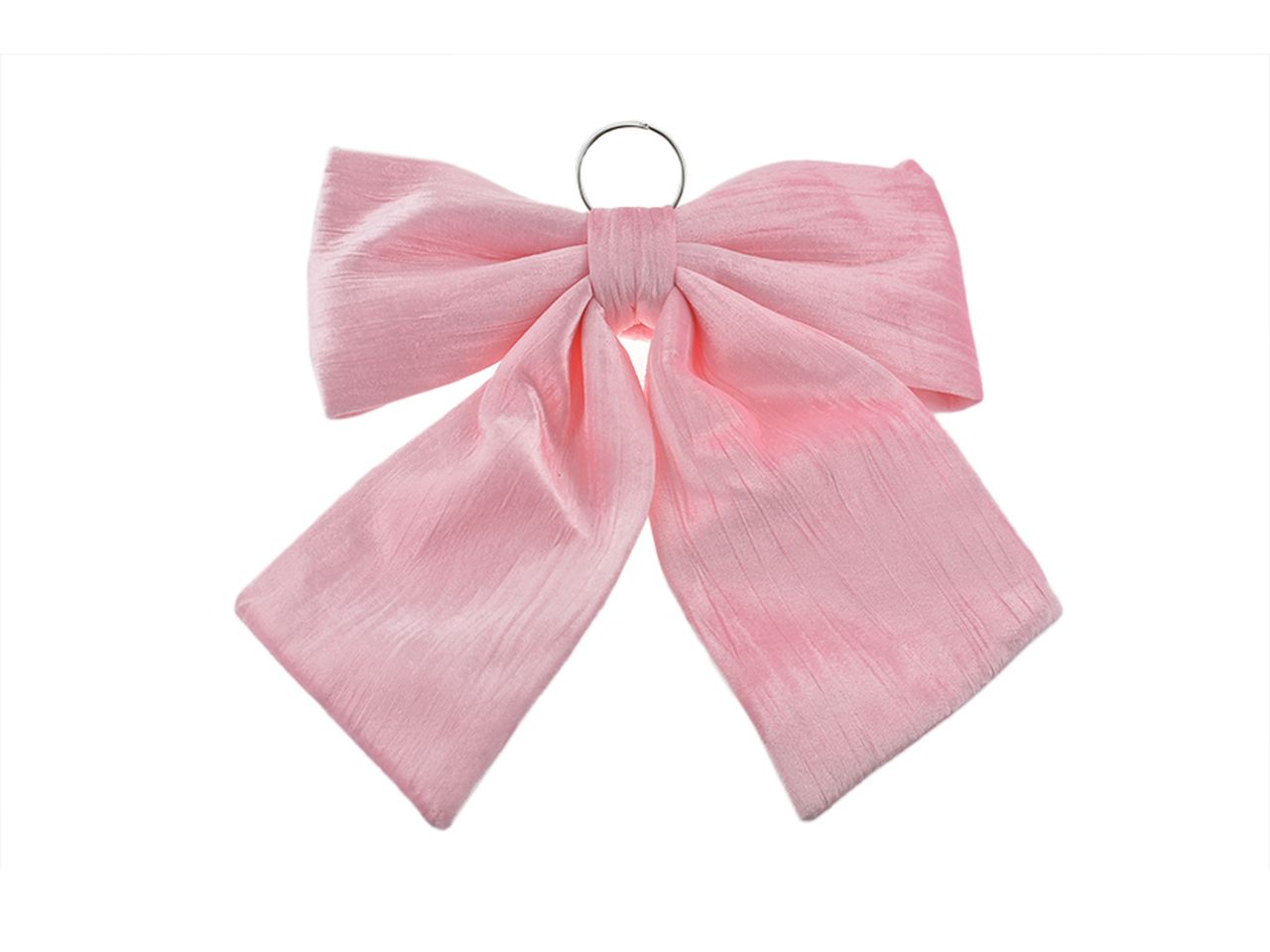 Fiocco natalizio imbottito misura 34x44cm colore rosa