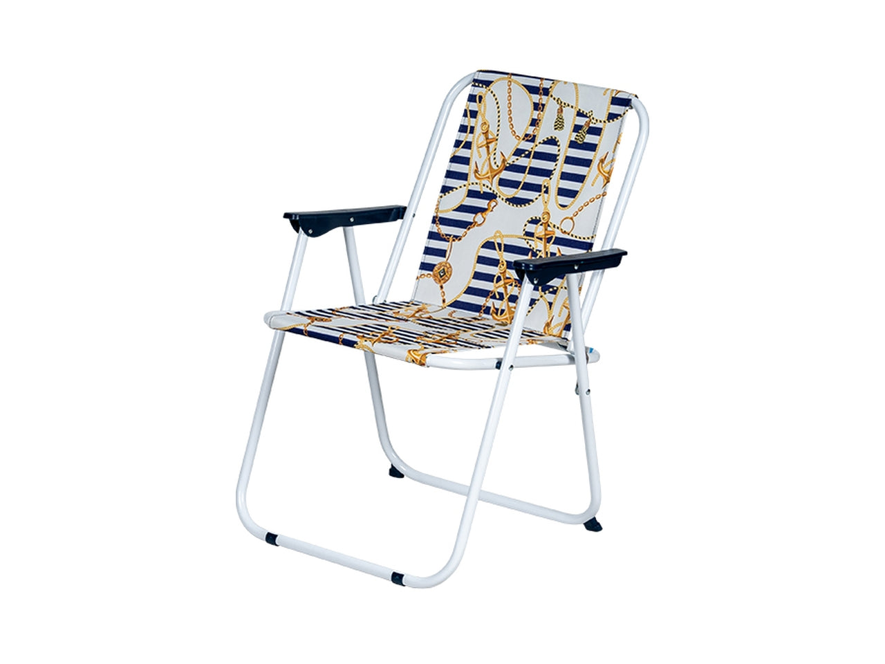 Sedia relax acciaio oxford 18mm 46x52x75cm disegno ancore