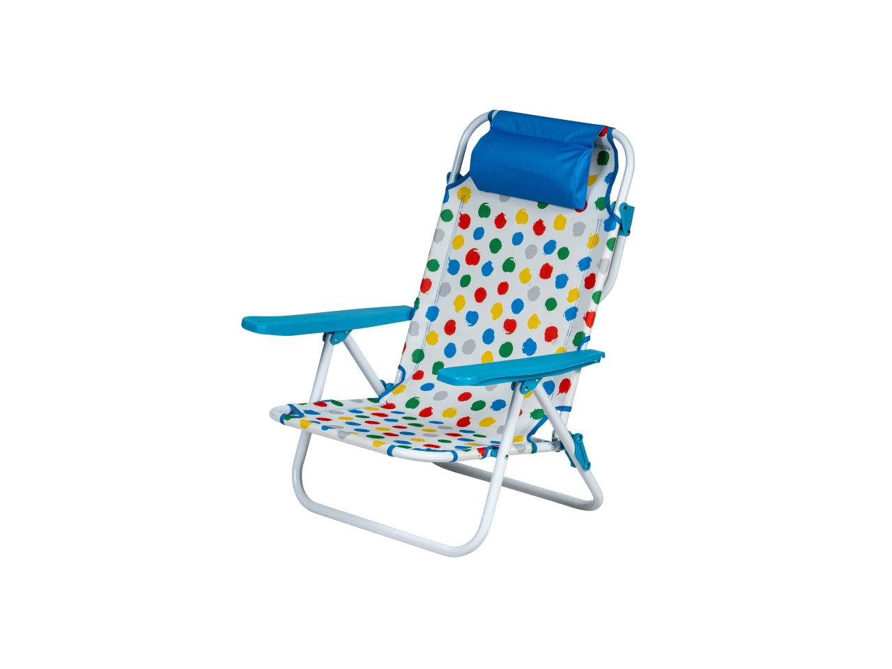 Spiaggina real con 5 posizioni in alluminio 22mm oxford 42x61x78cm a pois