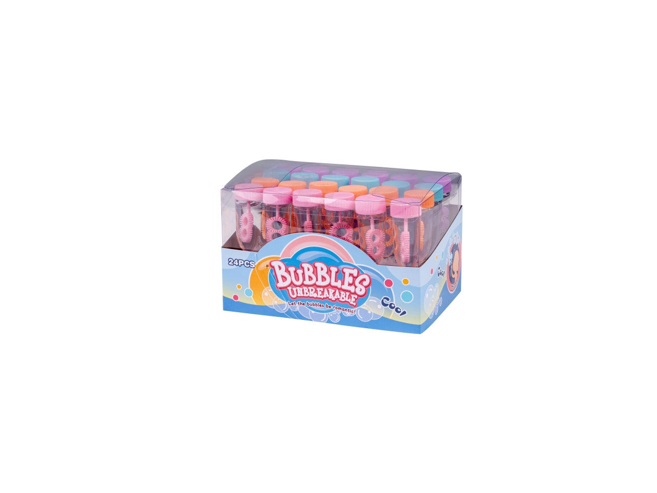 Set 24 calici bolle sapone 9.2cm in 4 colori assortiti