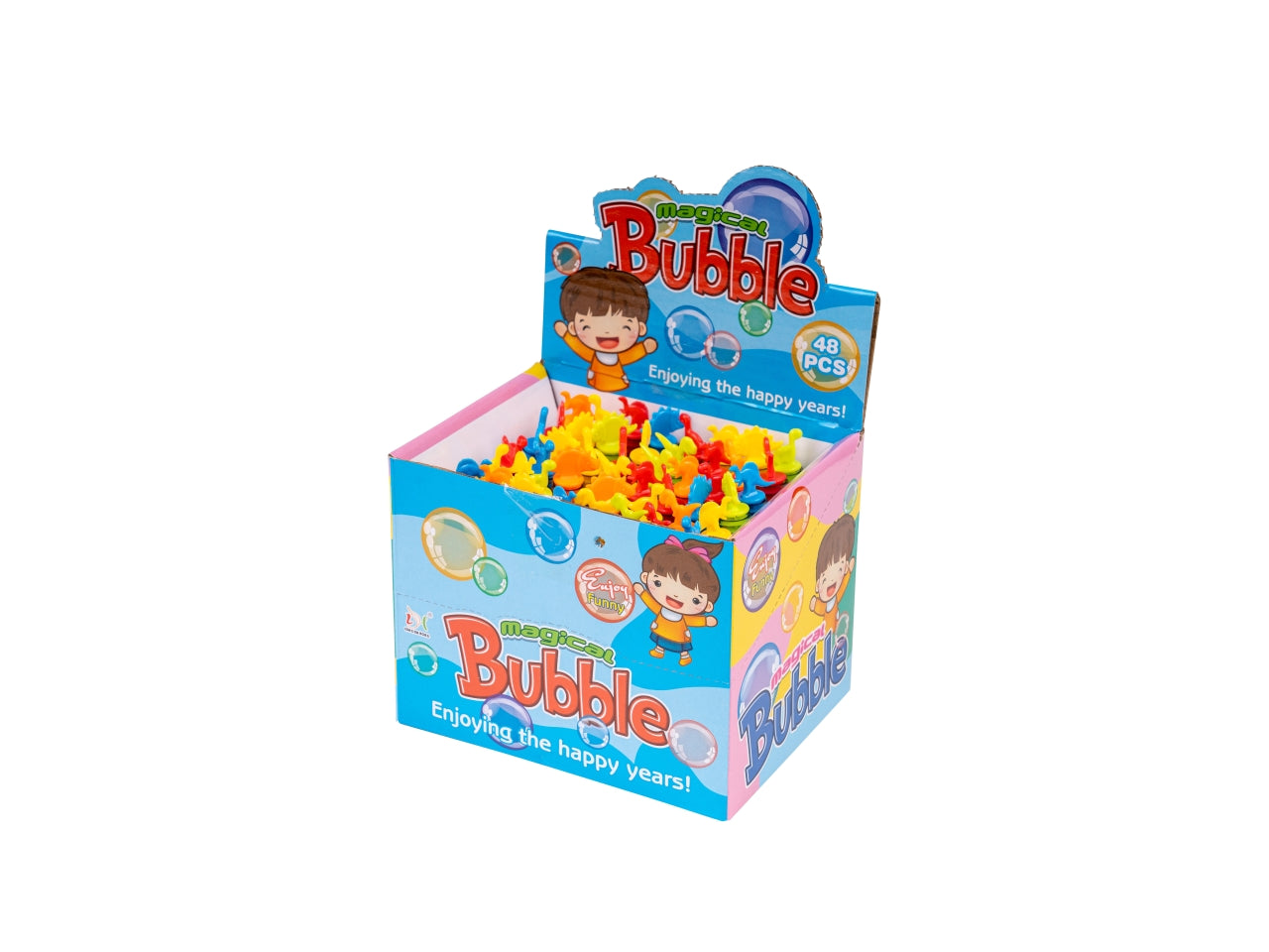 Tubo bolle sapone 10.5cm in 4 colori assortiti