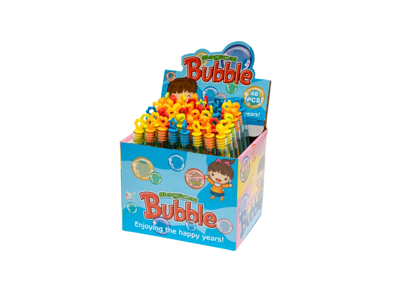 Tubo bolle sapone 10.5cm in 4 colori assortiti