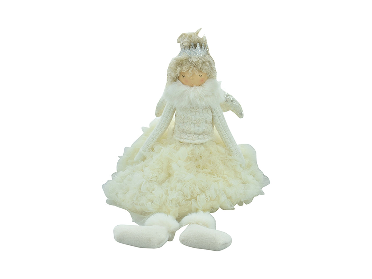 Principessa con gambe lunghe 20x20x54cm - panna