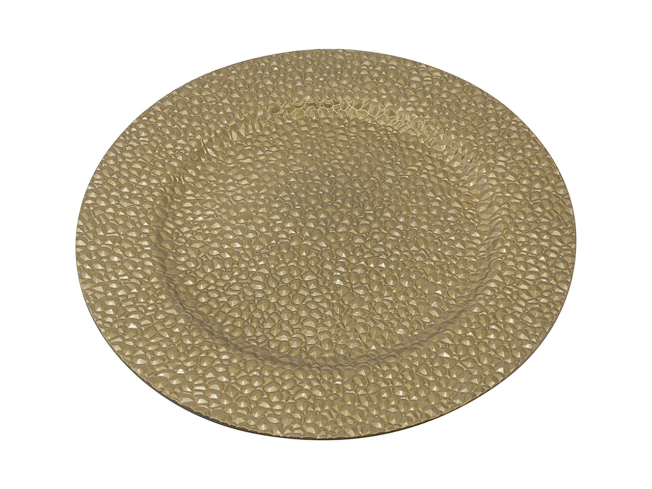 Sottopiatto natalizio decorato d.33cm oro