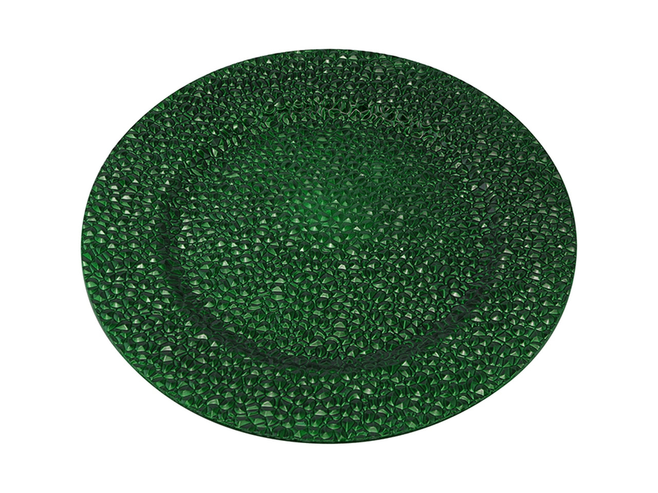 Sottopiatto natalizio decorato d.33cm verde scuro