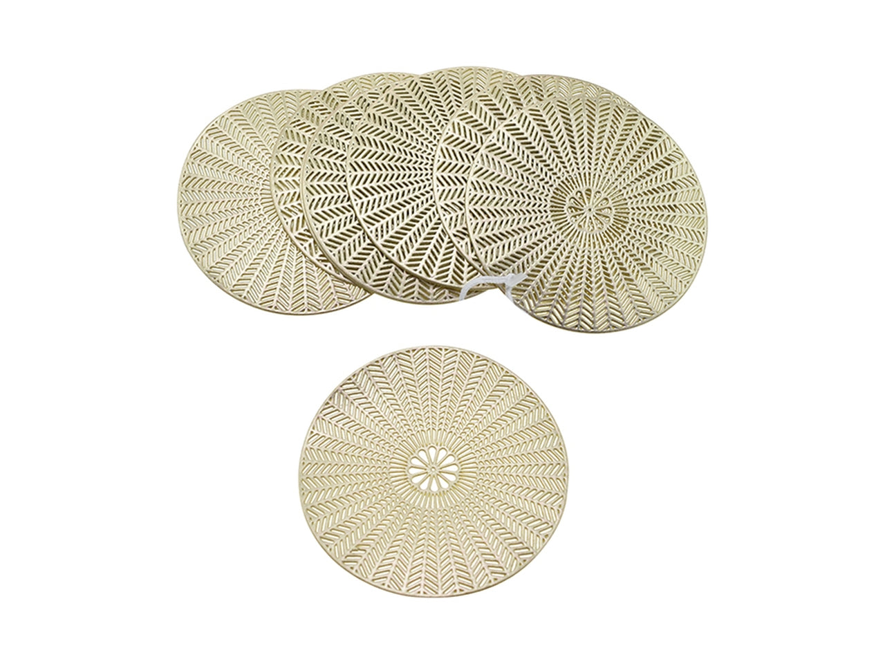 Sottobicchieri 10cm set da 6 sottobicchieri - oro