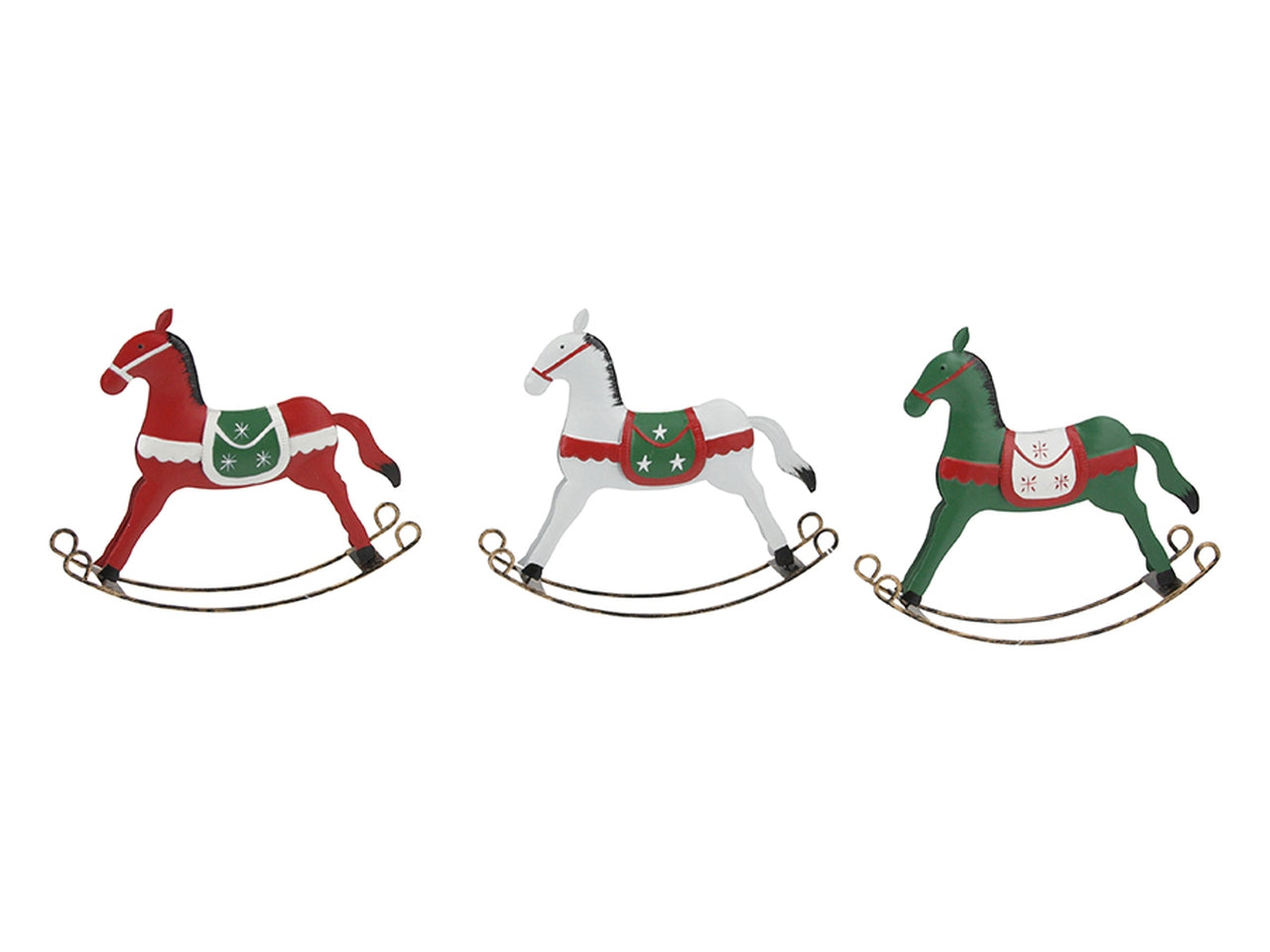 Cavallo a dondolo 18x4x13cm in 3 assortimenti