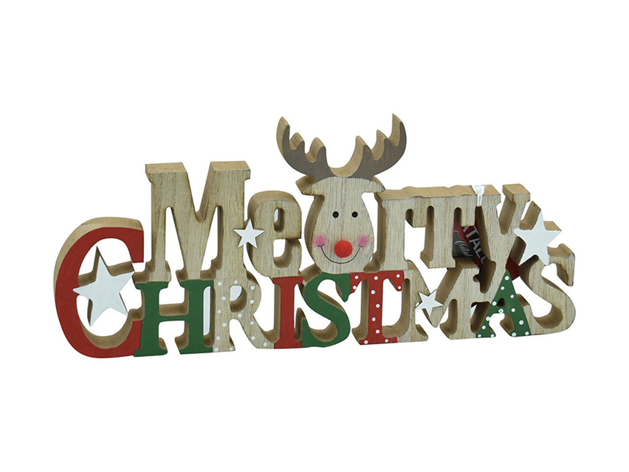 Merry christmas scritta 31x2x13,5cm