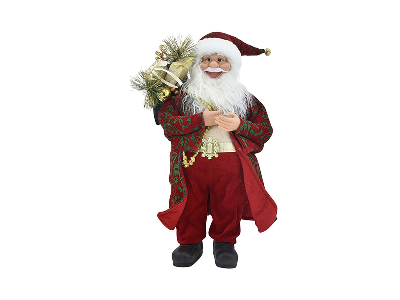 Babbo natale h.61cm - rosso/verde