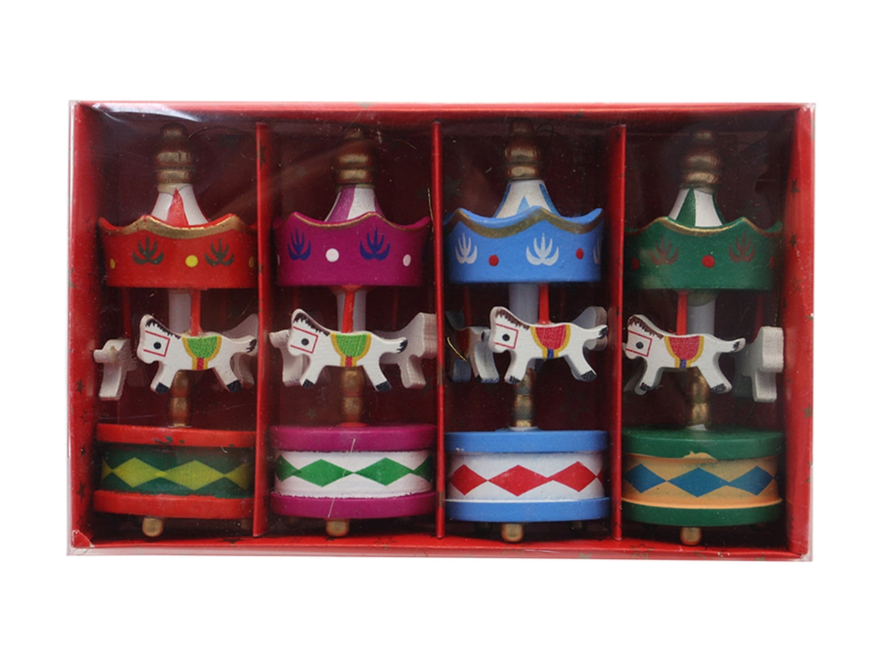 Appendini caroselli set da 4 - 2,8x8cm in 4 colori assortiti