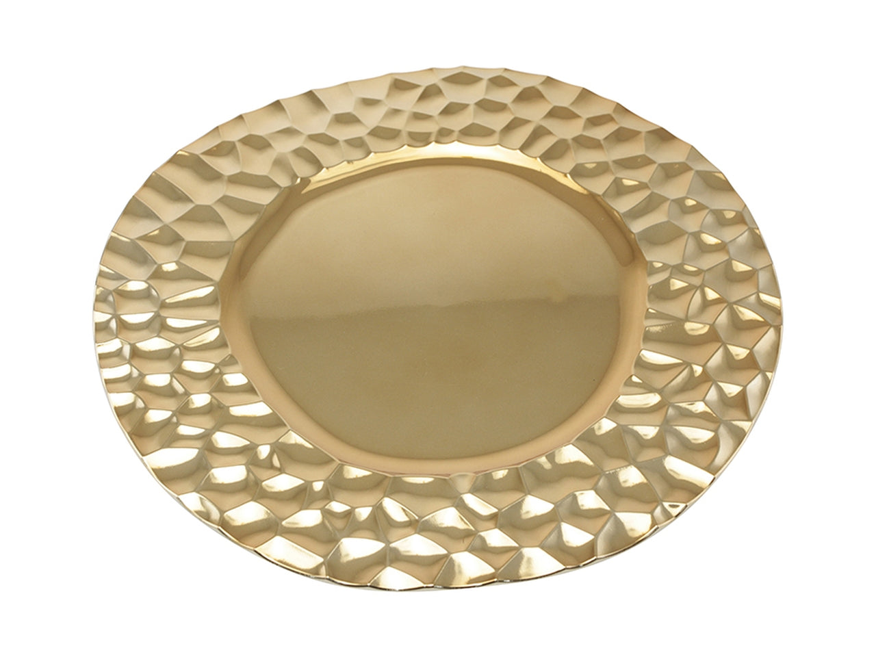 Sottopiatto decorato tondo d.33cm oro