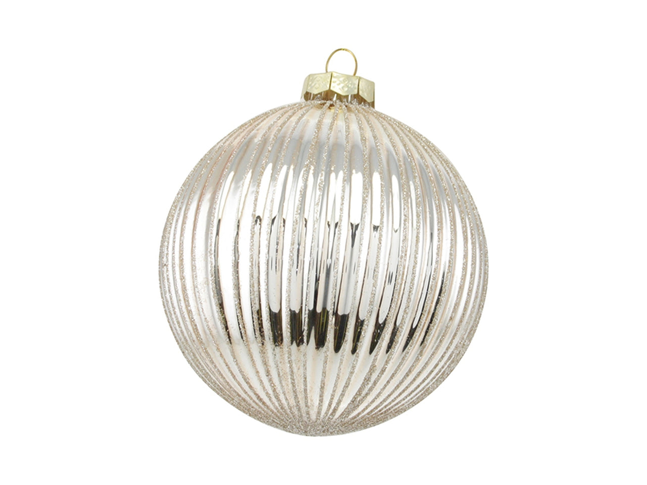 Sfera natalizia in vetro 10cm