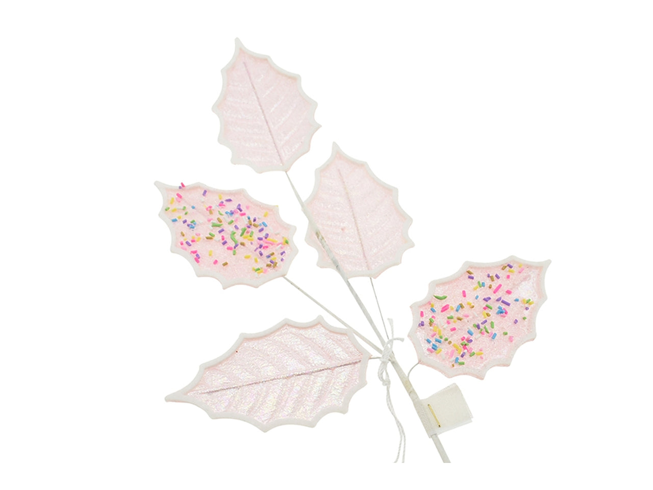 Ramo con foglie - rosa