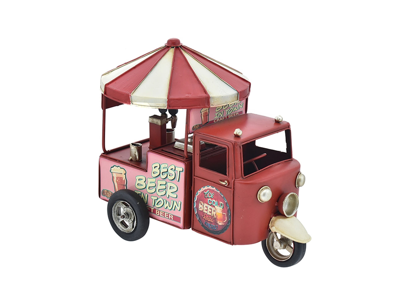 Carretto delle bibite 28x17,5x23,5cm rosso/bianco