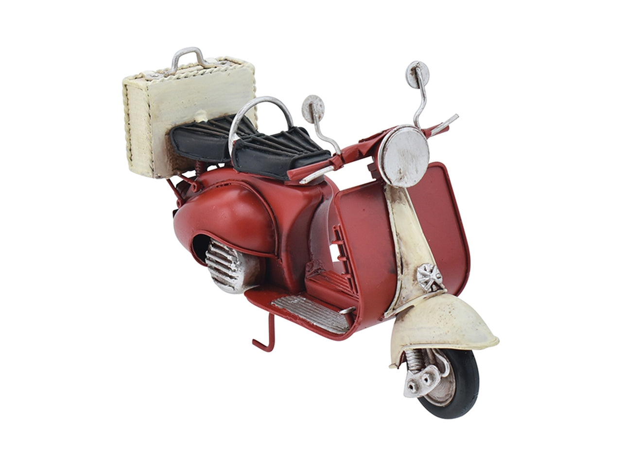 Scooter 17x7,5x11cm rosso/bianco