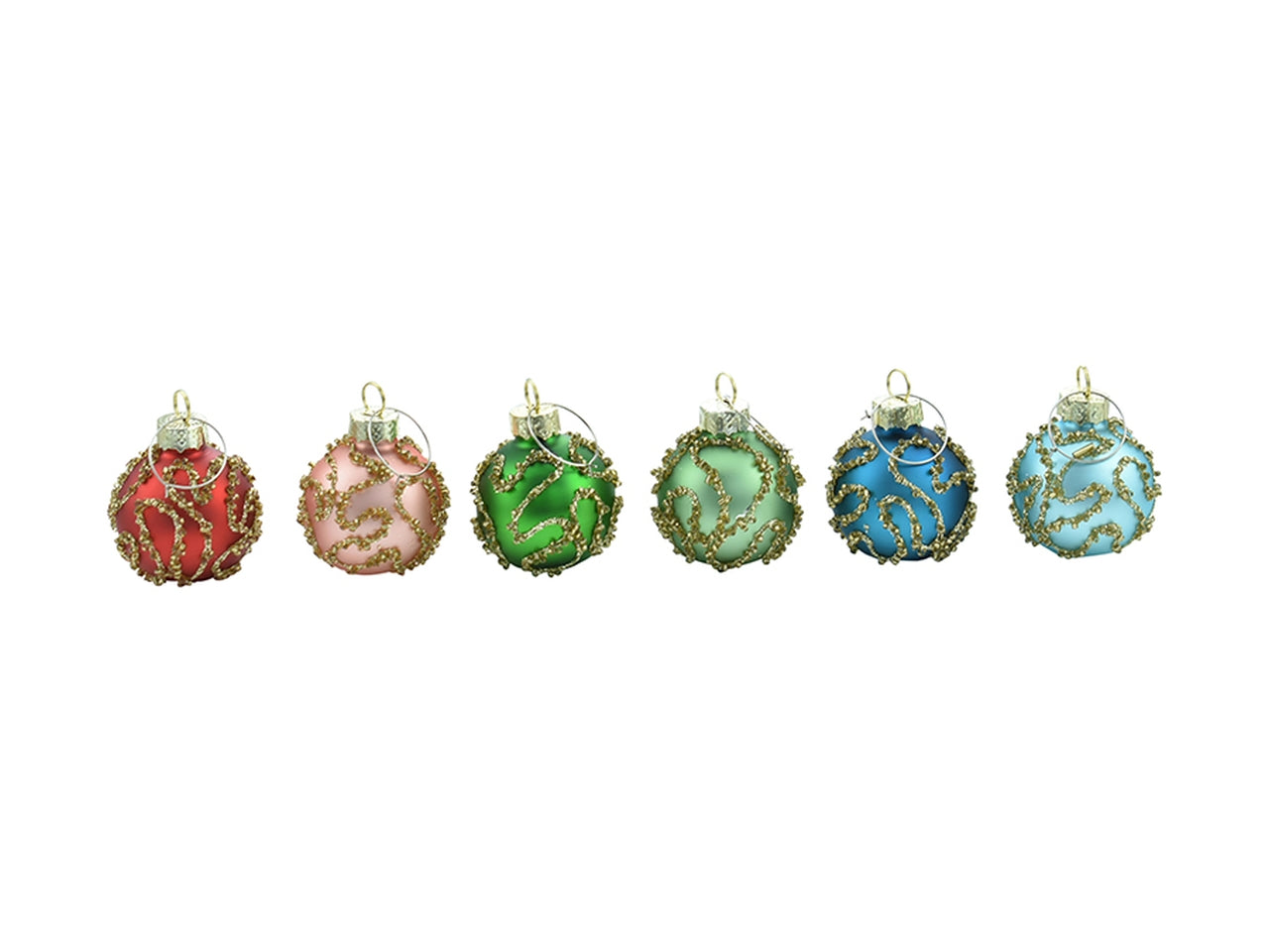 Segnaposti natalizi 4cm set da 6 segnaposti in 6 assortimenti