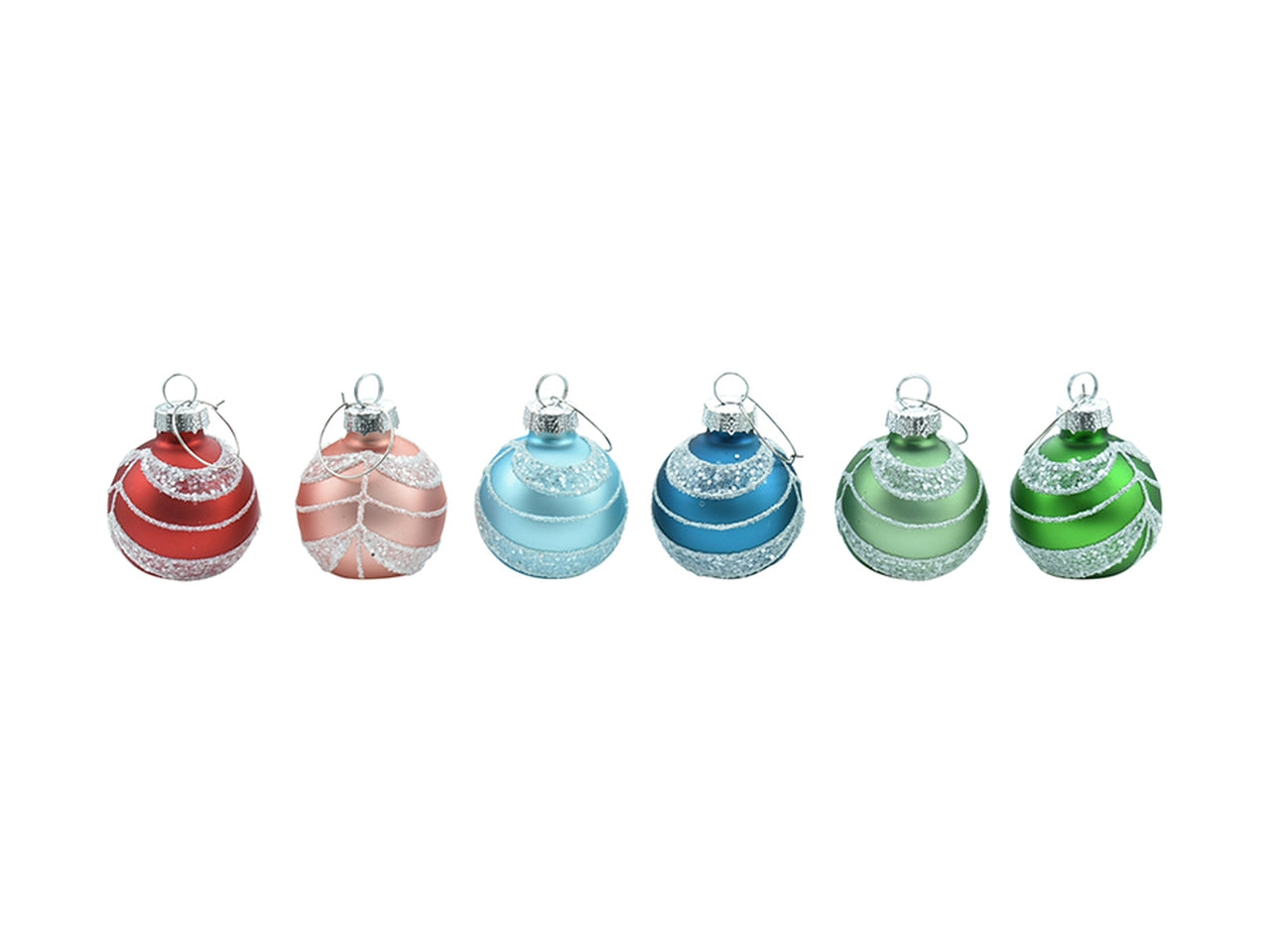 Segnaposti natalizi 4cm set da 6 segnaposti in 6 assortimenti