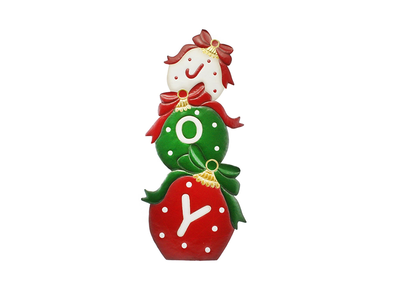 Pila di palle di neve 76cm - rosso/verde