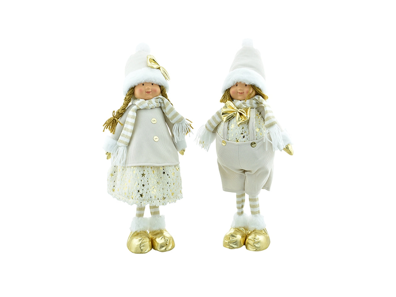 Boy&girl 17x10x38cm bianco/oro