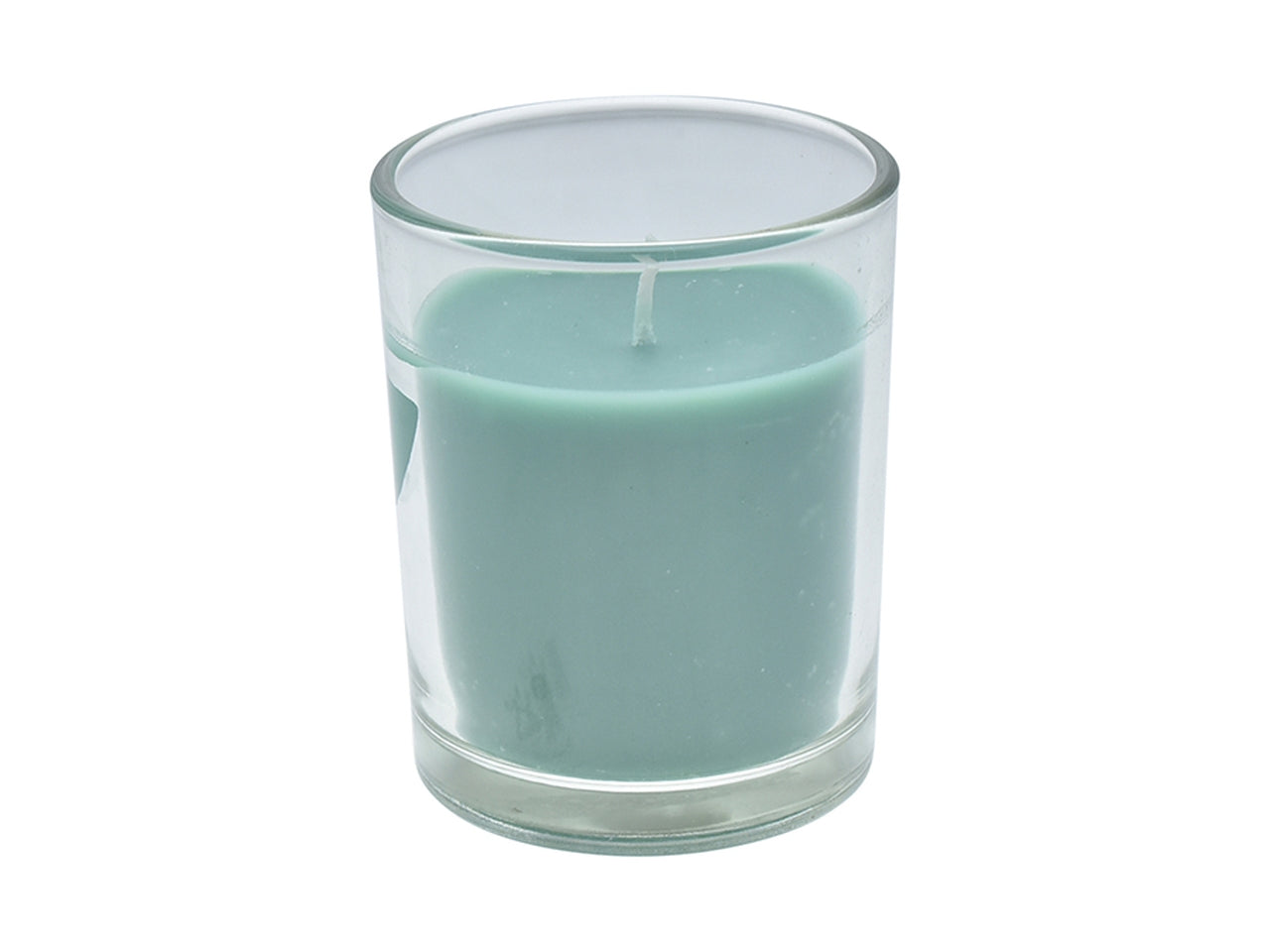 Candela in vetro 8,2x8,2x10,2cm 220gr mela