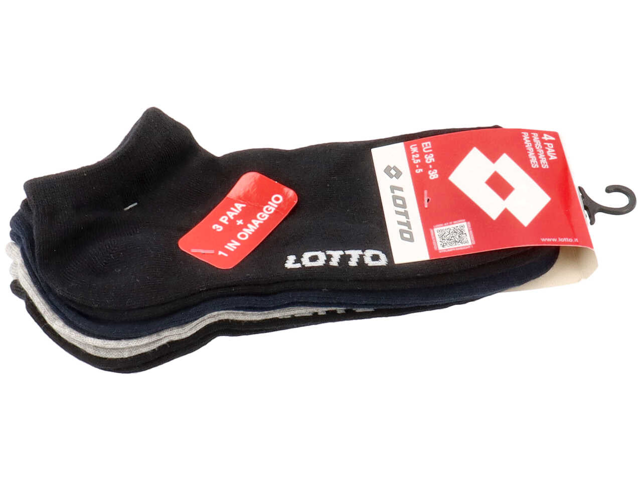 Lotto calza 4 pezzi 35-38 12-012