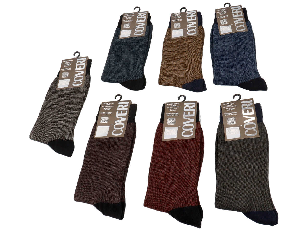 Calza corta enrico coveri da uomo cotone caldo