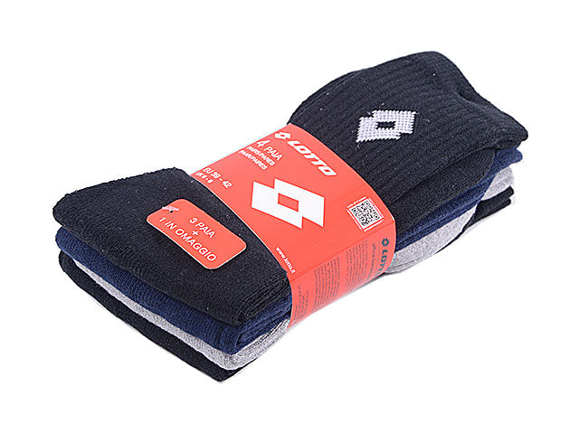 Lotto calza tennis 4 pezzi tg.39-42 ass.