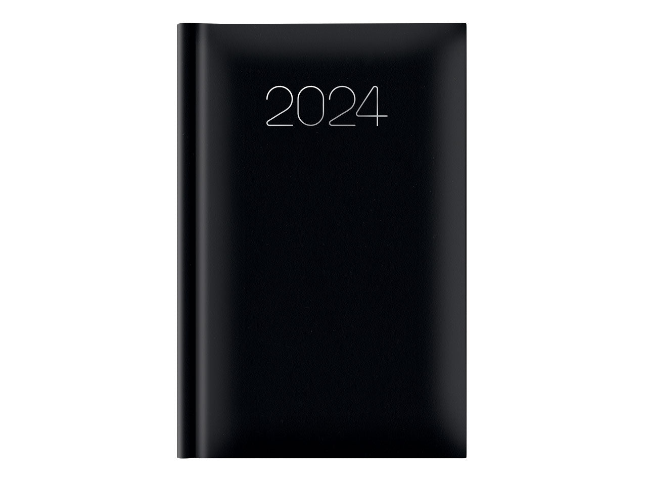 Agenda giornaliera misura 11x16,5cm sabato e domenica abbinati gommato nero