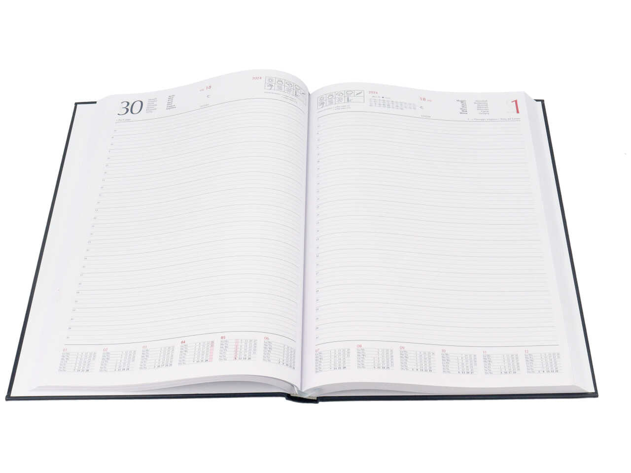 Agenda giornaliera madrid blu misura 21x29,7cm