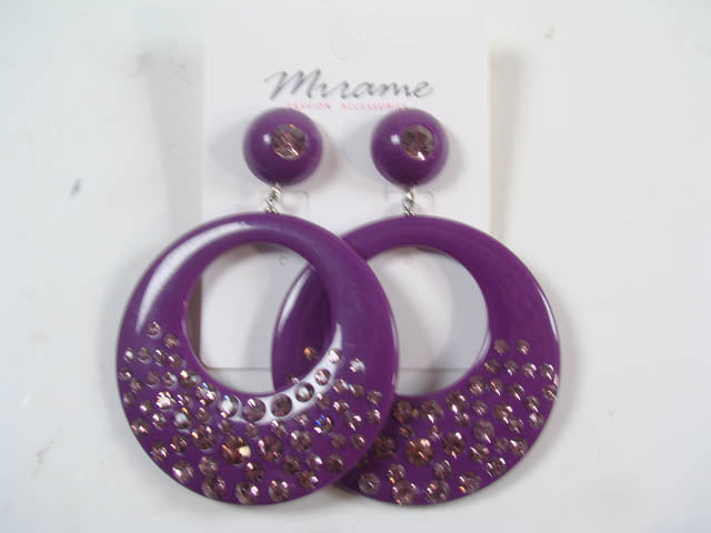 Orecchino plas.vetro viola 3231126 $