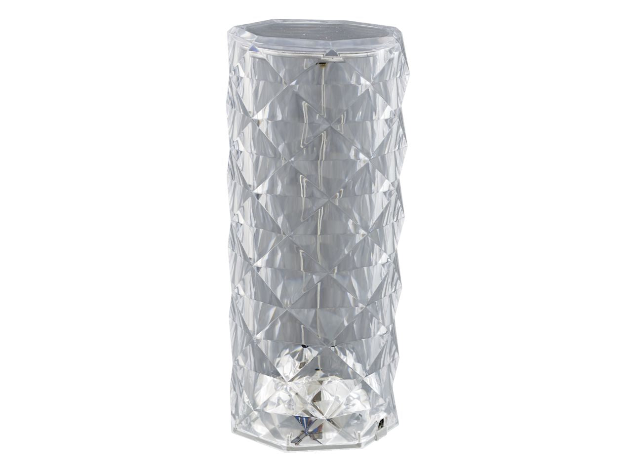 Crystal cilindro lampada led da tavolo