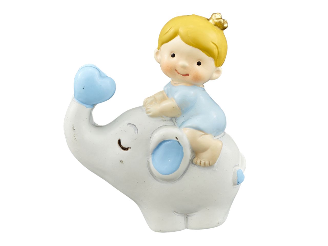 Magnete bimbo su elefante colore celeste