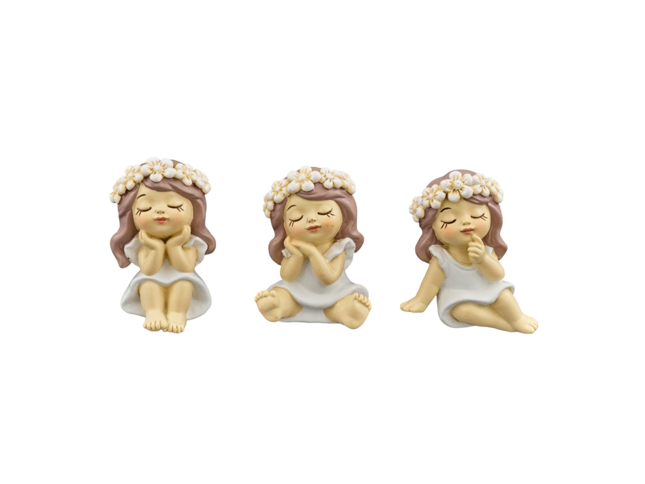 Magnete bimba fiori seduta in 3 assortimenti misura 4x1,5x5cm