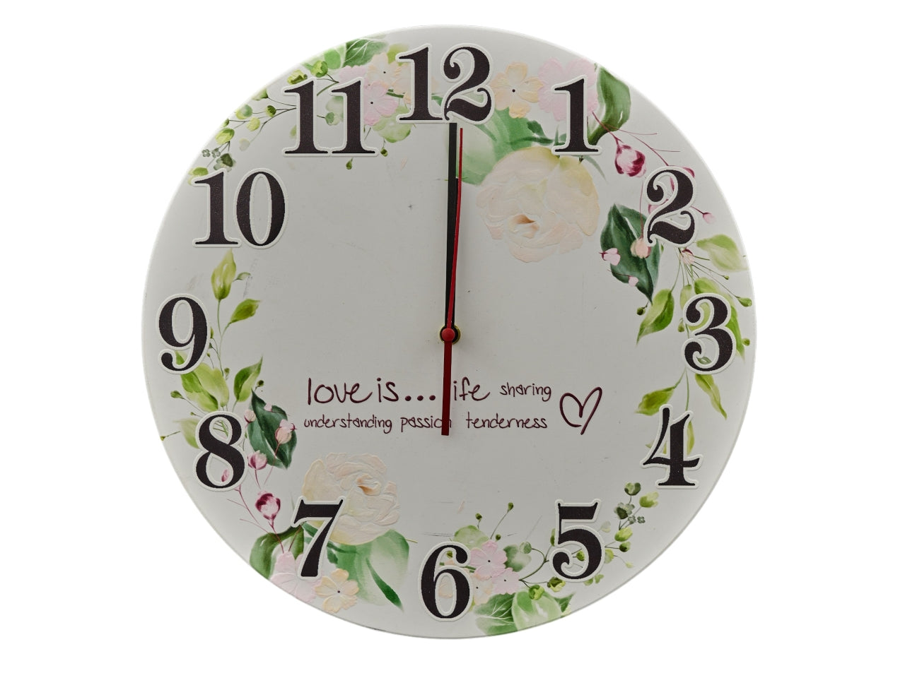 Orologio da Muro romantico analogico Rosedream 33cm - Design Italiano, Stile Shabby Chic, Batterie Incluse, Scatola con Vetrina