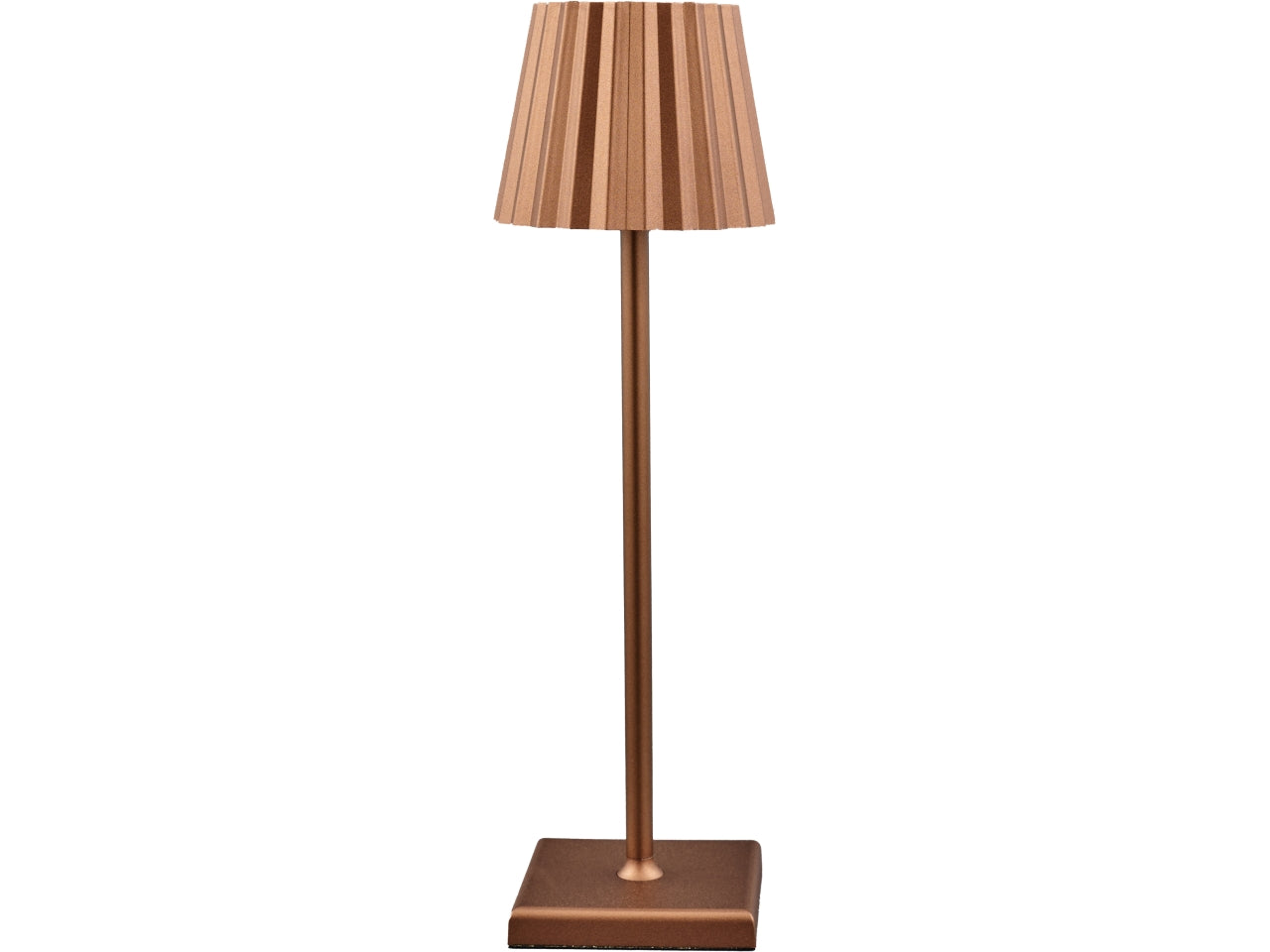 Lampada led touch plisse colore marrone misura 15x15x41cm
