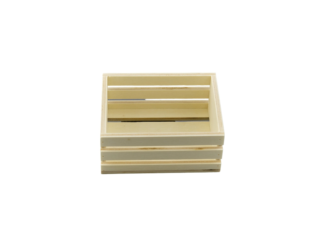 Cassettina Rettangolare in Legno con Manici in Corda, Stile Scandinavo - 8x5x5cm