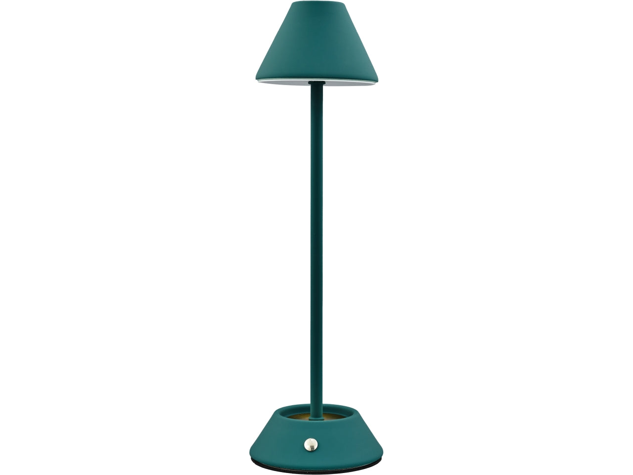 Lampada touch metal cono alta colore verde misura 11,5x11,5x36,5cm