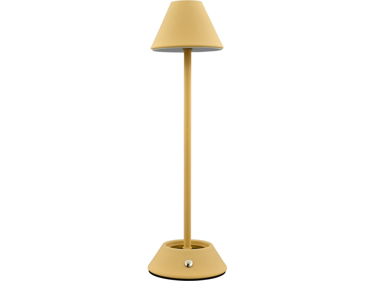 Lampada touch metal cono alta colore giallo 11,5x11,5x36,5