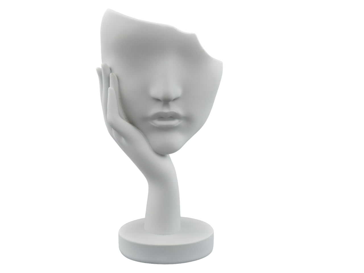 Statua in Resina Viso Sogno, Idea Regalo e Decorazione Contemporanea - 29x14,5x12,5cm - Melograno